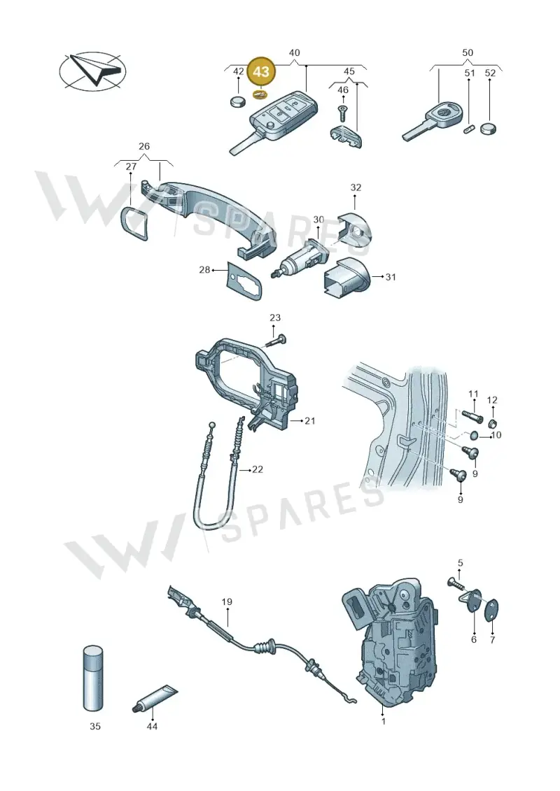 3C0837891 — Volkswagen E-Crafter 35 (2018-2024) diagram 806837000, position 43