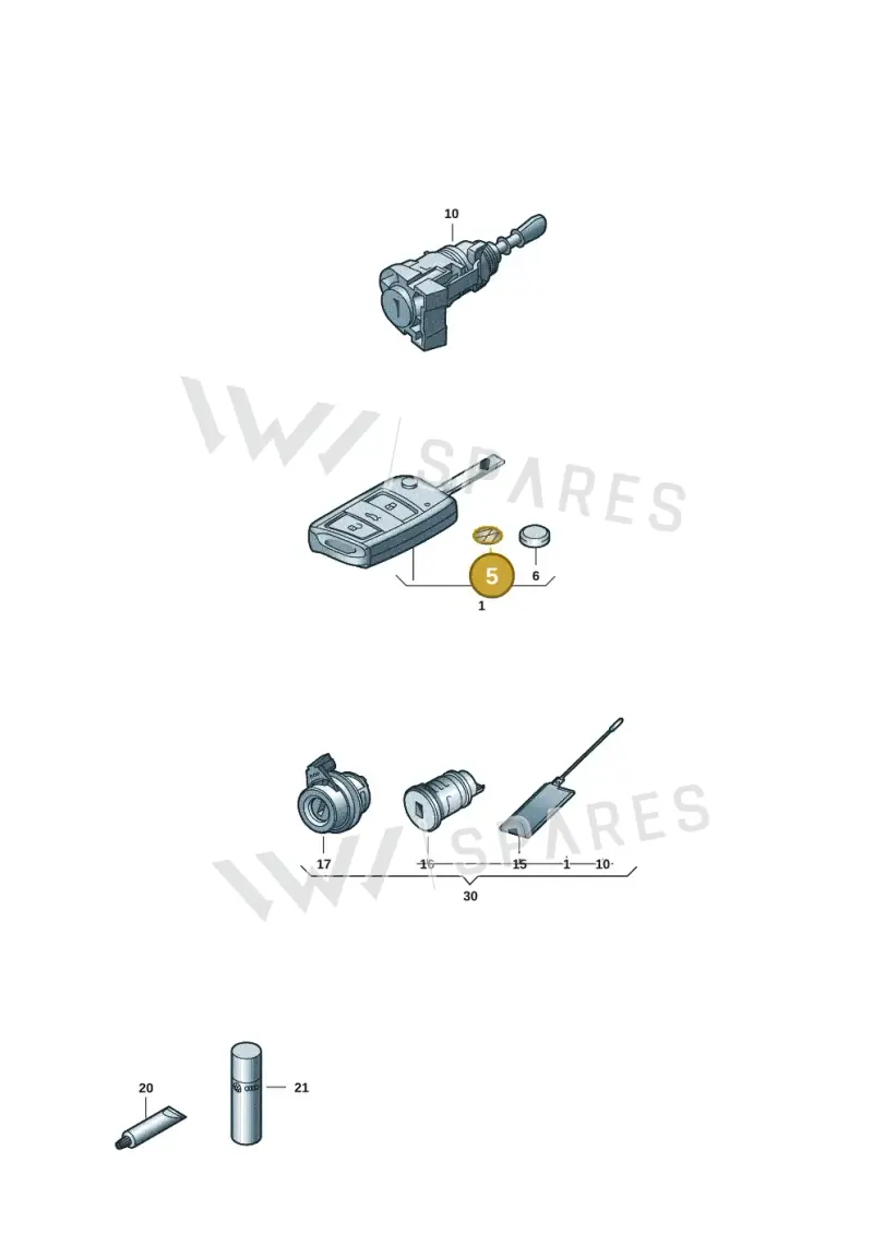 3C0837891 — Volkswagen Transport. multivan (2019-2024) diagram 7ep837100, position 5