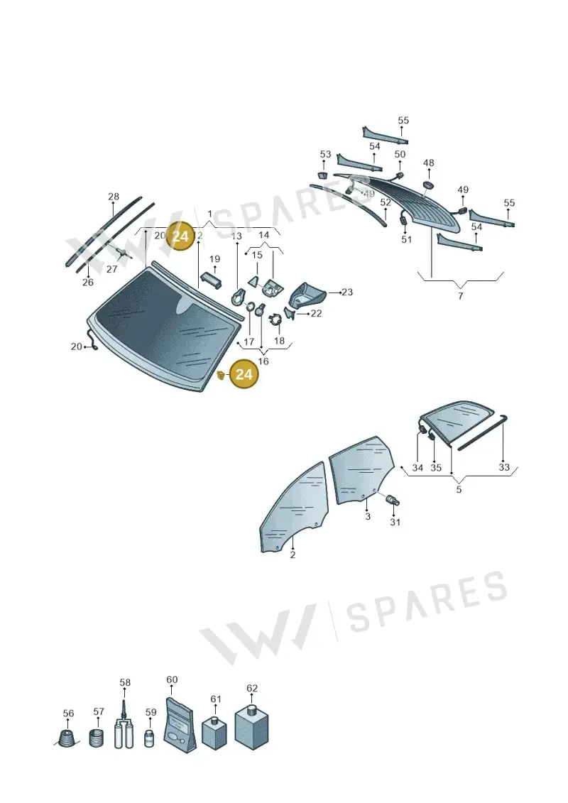 3C0845237 — Audi RS4 Avant (2017-2025) diagram 438845000, position 24