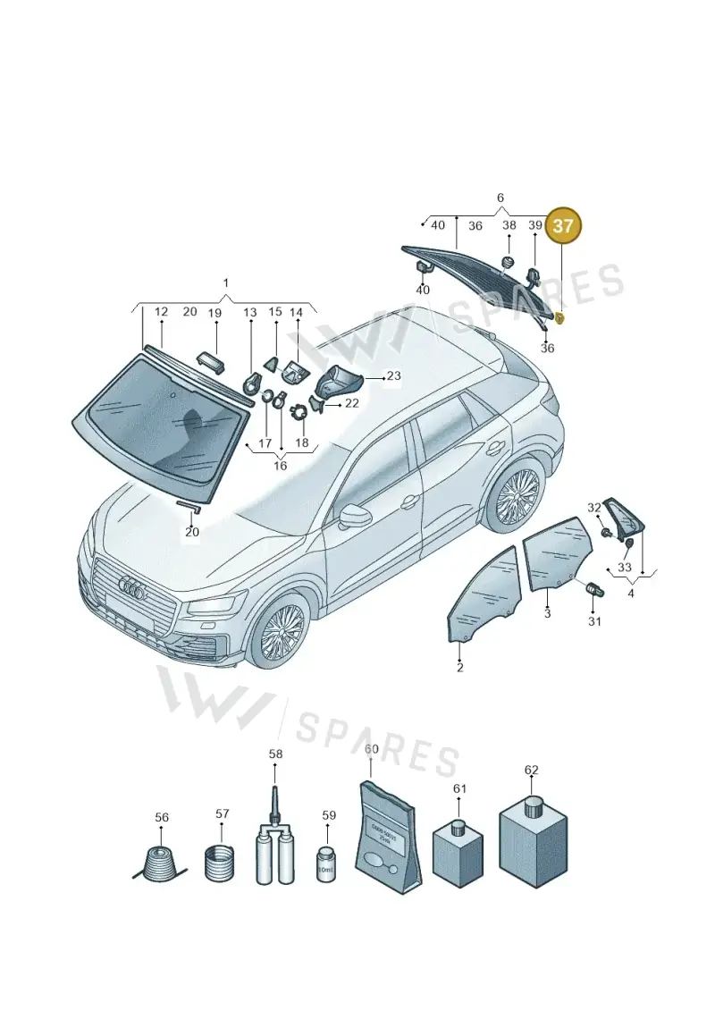 3C0845237 — Audi Q2 (2016-2025) diagram 803845000, position 37