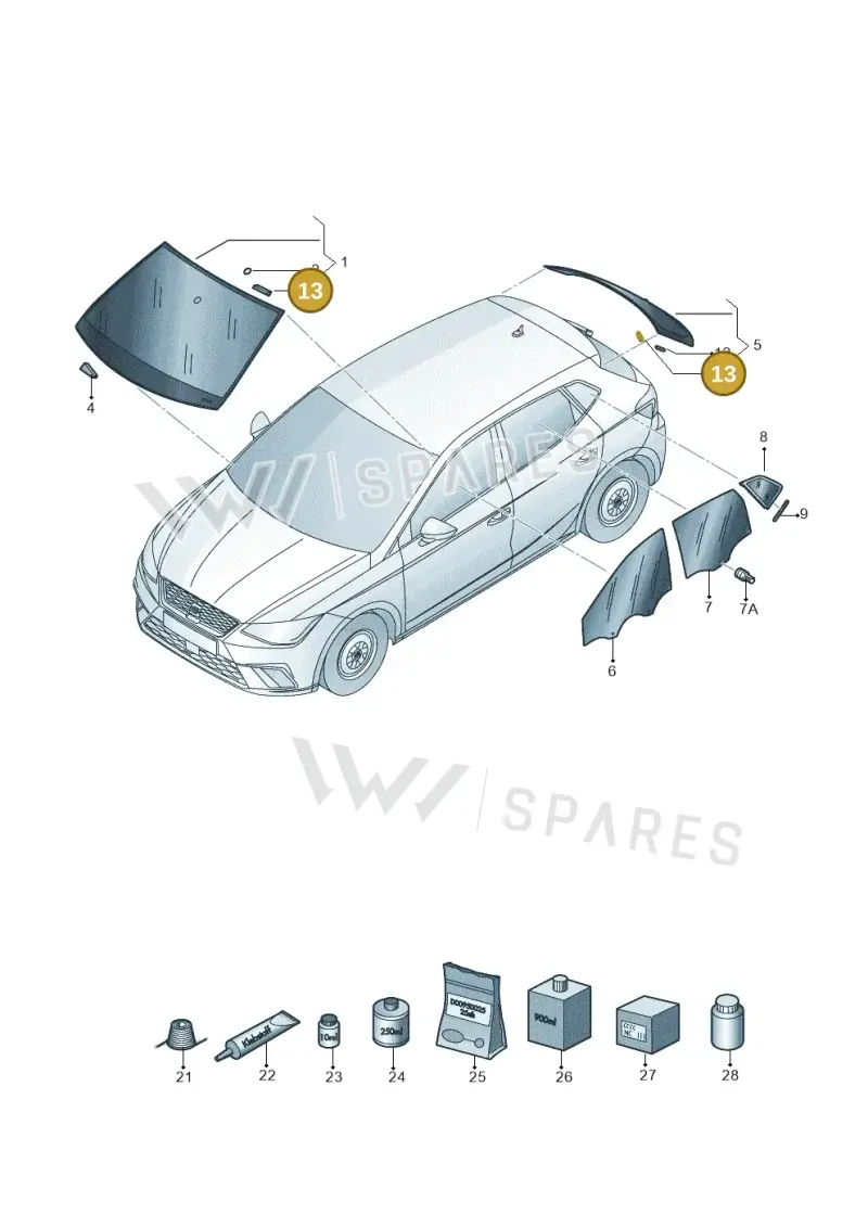 3C0845237 — SEAT Ibiza (2017-) diagram 835845000, position 13