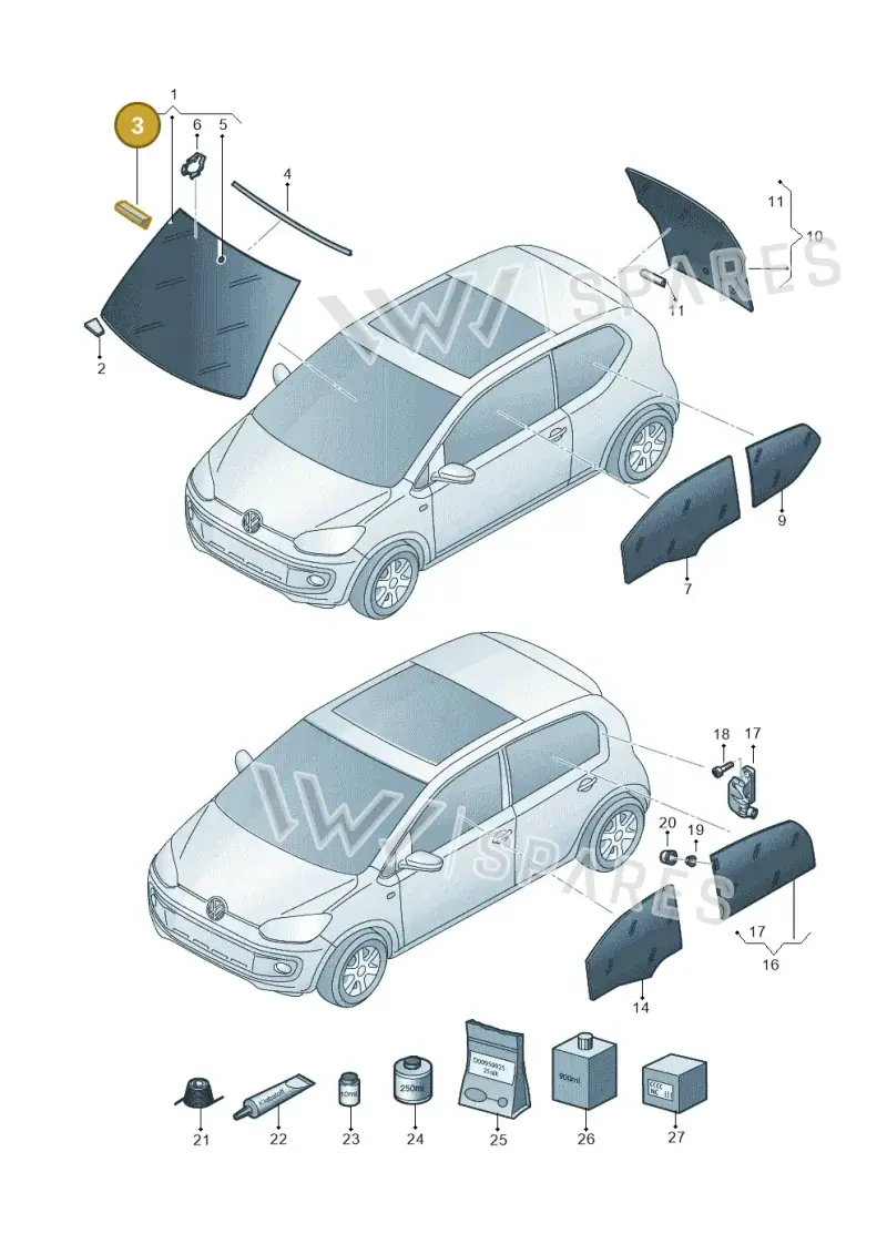 3C0845237 — Volkswagen up! (2016-2023) diagram 899845000, position 3