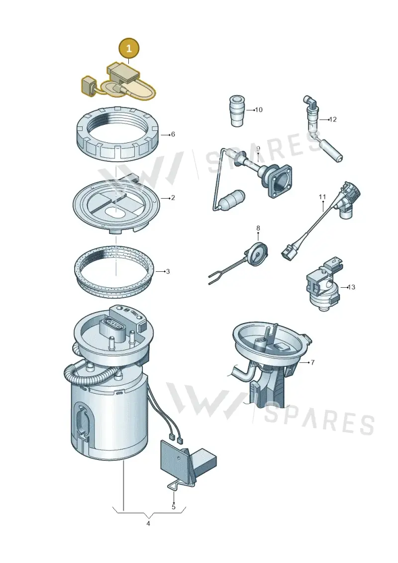 3C0906093D — Volkswagen Touran 2.0 (2010-2015) diagram 409919300, position 1