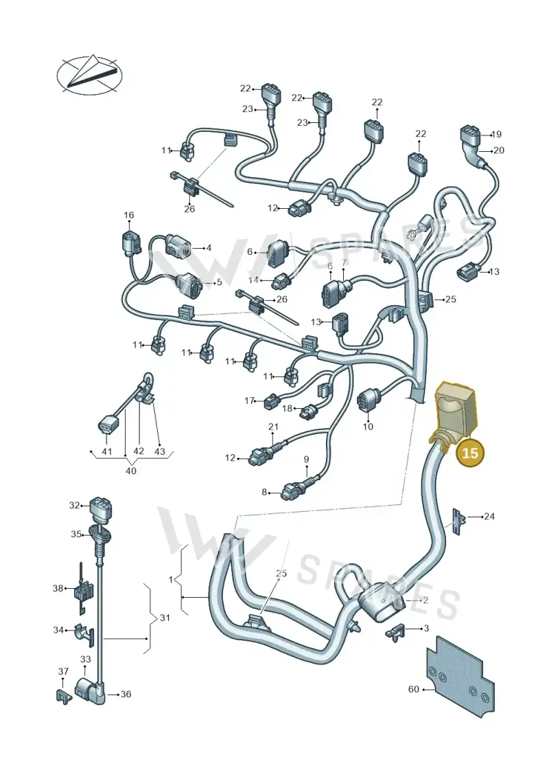 3C0906379 — Skoda Superb Combi (2015-2024) diagram 793971030, position 15