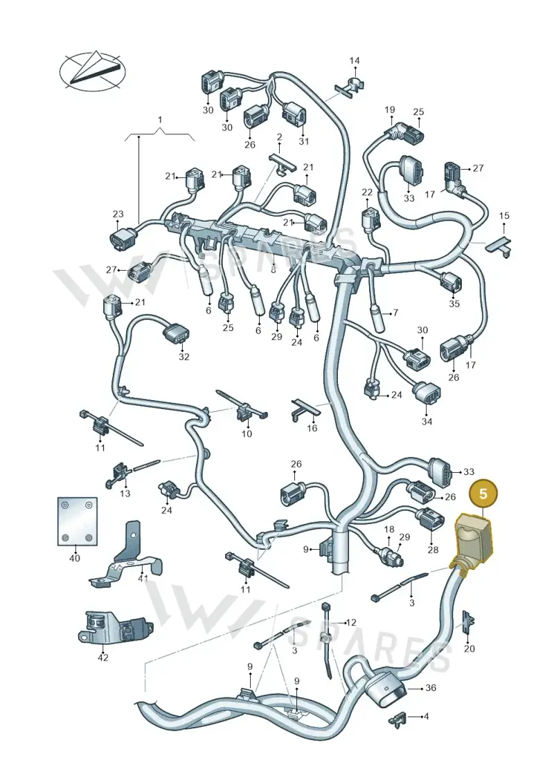 3C0906379 — Volkswagen Passat Saloon (2014-2024) diagram 793971250, position 5