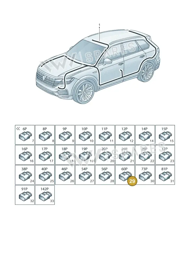 3C0906379 — Volkswagen Touareg (2017-2025) diagram 439971810, position 29