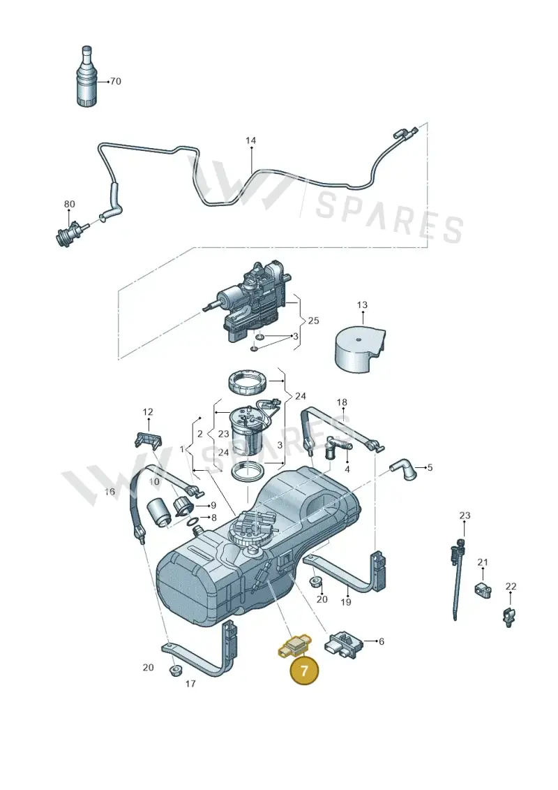 3C0906651 — Volkswagen Crafter 35 panel (2011-2016) diagram 483201120, position 7