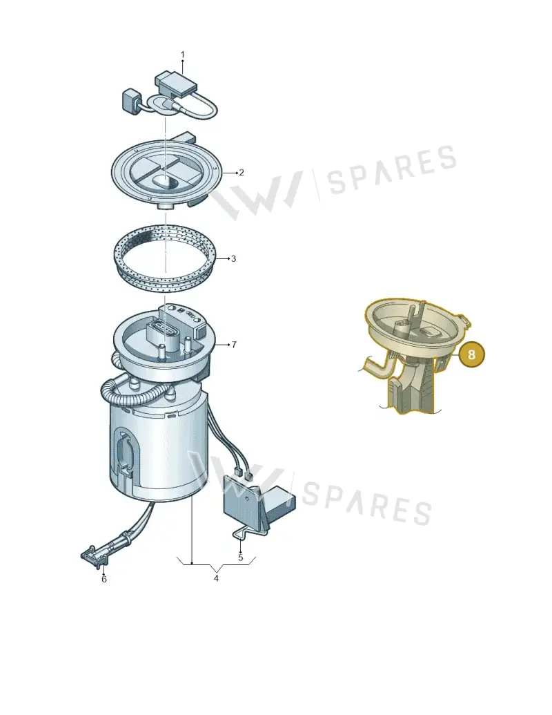 3C0919673E — Volkswagen Passat estate (2008-2011) diagram 460919300, position 8