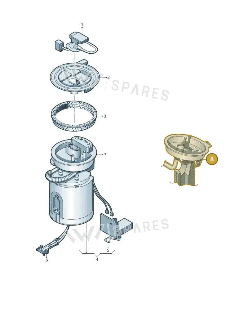 3C0919673N — Volkswagen Passat CC (2011-2016) diagram 460919300, position 8