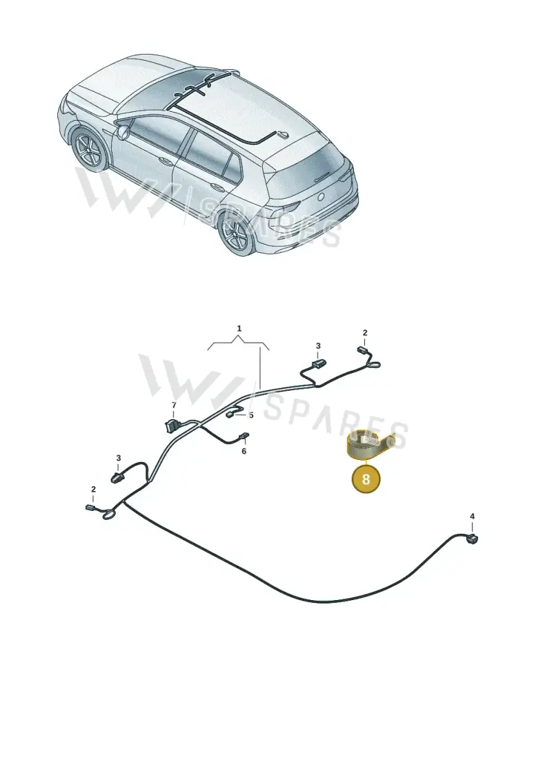 3C0919939E — Volkswagen Golf 2.0 BlueMotion (2019-2024) diagram 5h0972030, position 8