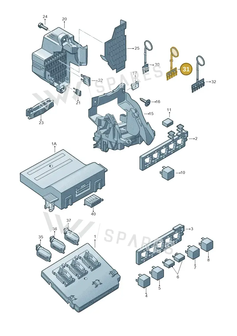 3C0937524L — Volkswagen Golf (2011-2013) diagram 649937000, position 31