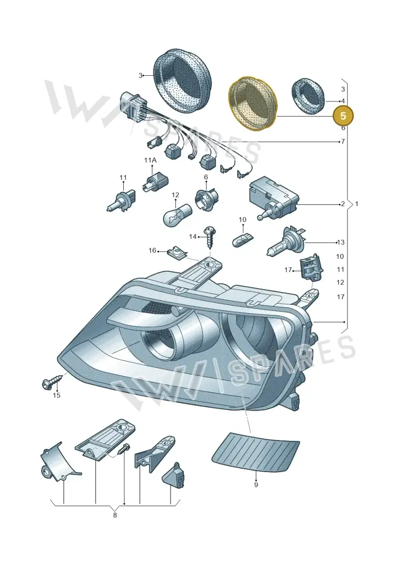 3C0941607B — Volkswagen Amarok twin cab (2022-) diagram 749941100, position 5