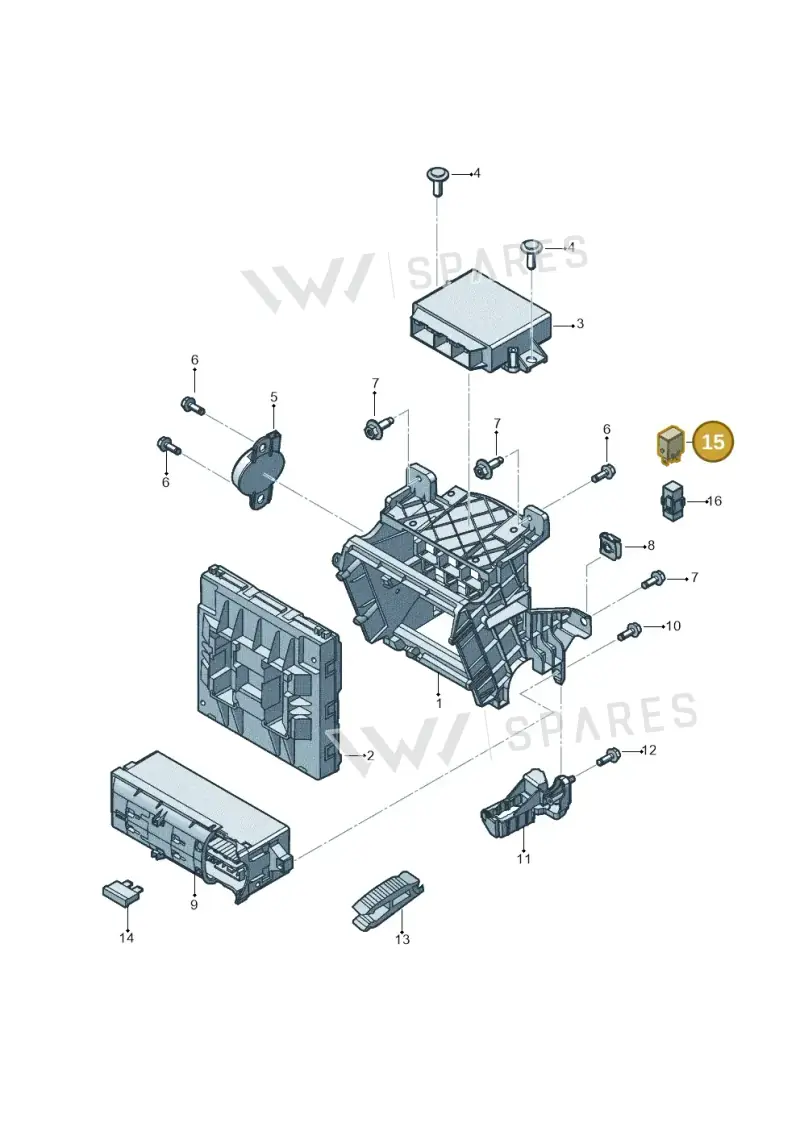 3C0951253C — Volkswagen Beetle (2016-2019) diagram 801937000, position 15