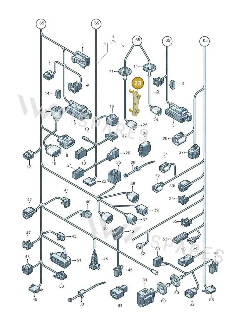 3C0971047 — Volkswagen Tiguan (2011-2018) diagram 634971820, position 23