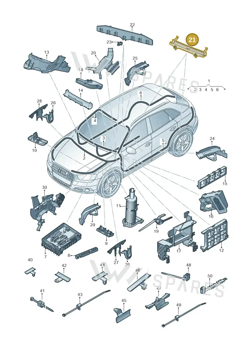 3C0971047 — Audi Q3 1.4 (2016-) diagram 728971800, position 21