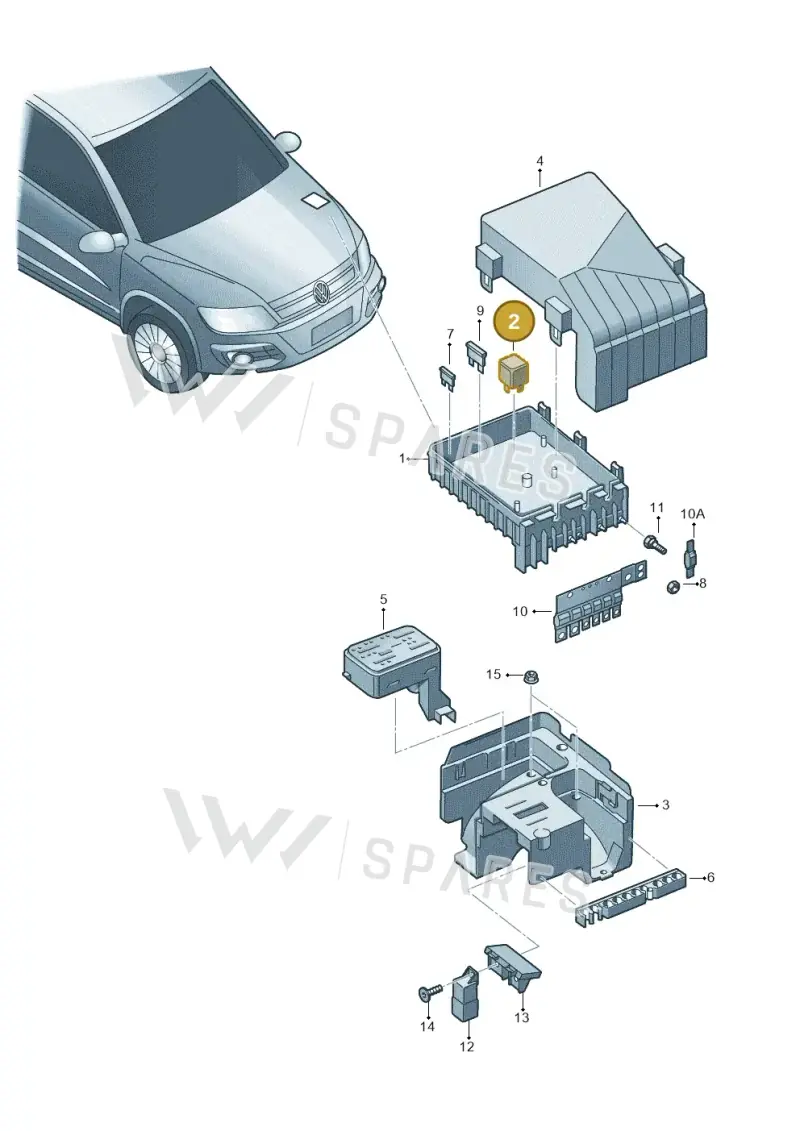 3C0971249 — Volkswagen Tiguan 4Motion (2011-2018) diagram 719937200, position 2