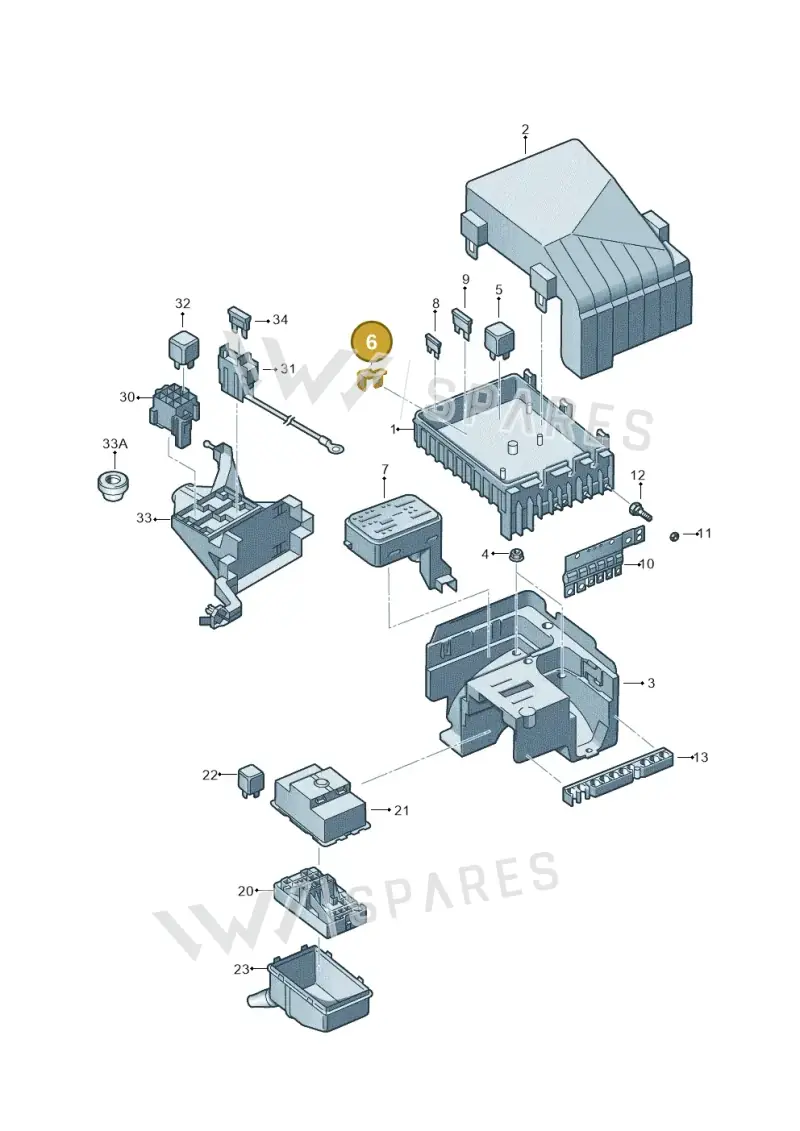 3C0971249 — Volkswagen Sharan BlueMotion (2015-2022) diagram 863937000, position 6