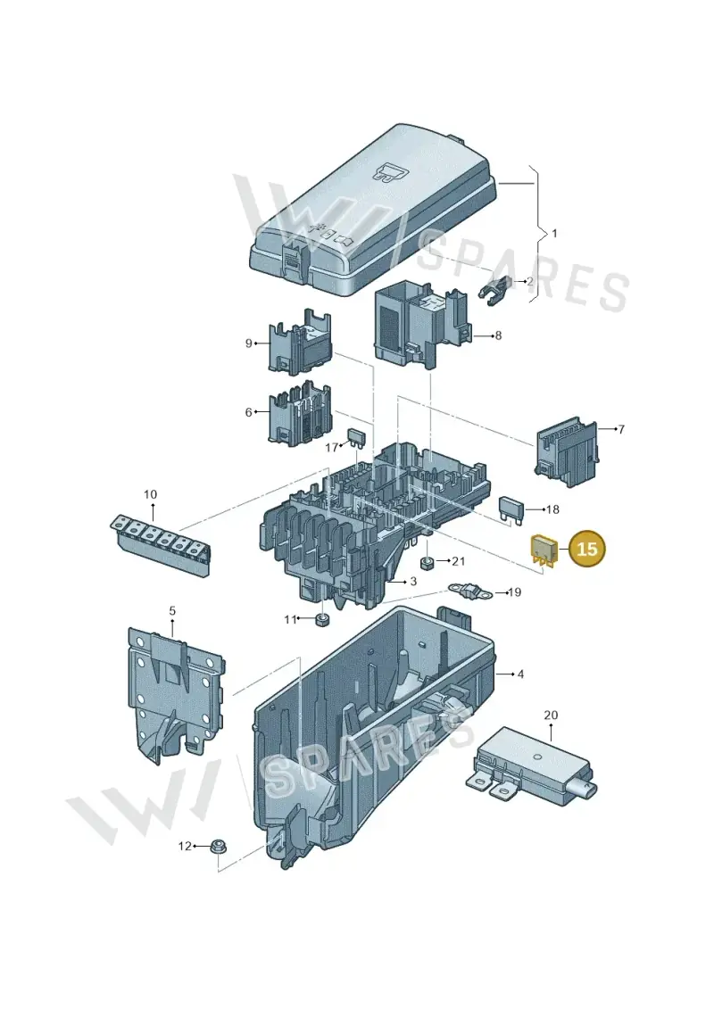 3C0971249 — Volkswagen Golf 2.0 (2016-2020) diagram 827937020, position 15