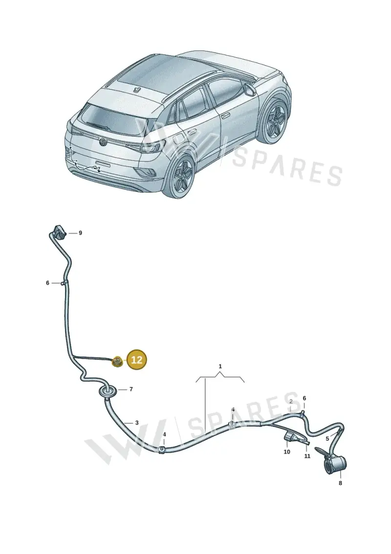 3C0971260C — Volkswagen ID.4 Pro (2020-2023) diagram 11a972087, position 12