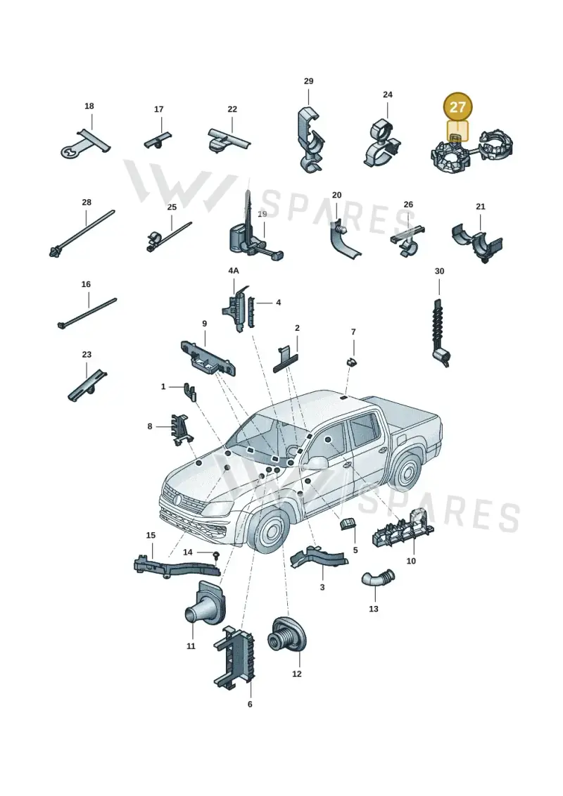 3C0971260C — Volkswagen Amarok twin cab (2022-) diagram 2ha971086, position 27