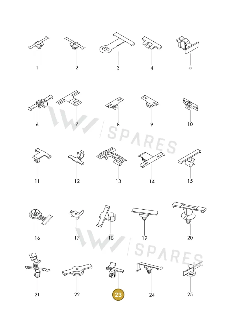 3C0971830 — Skoda 1J0 platform diagram 198977060, position 23