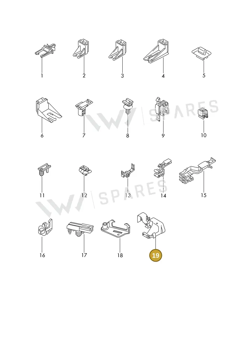 3C0971830 — Audi 1J0 platform diagram 198977110, position 19