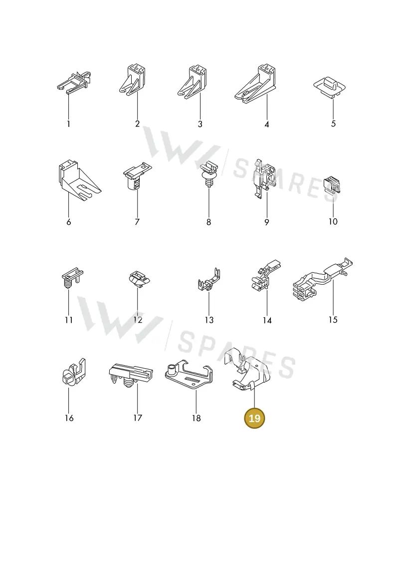 3C0971830 — Volkswagen 1J0 platform diagram 198977110, position 19