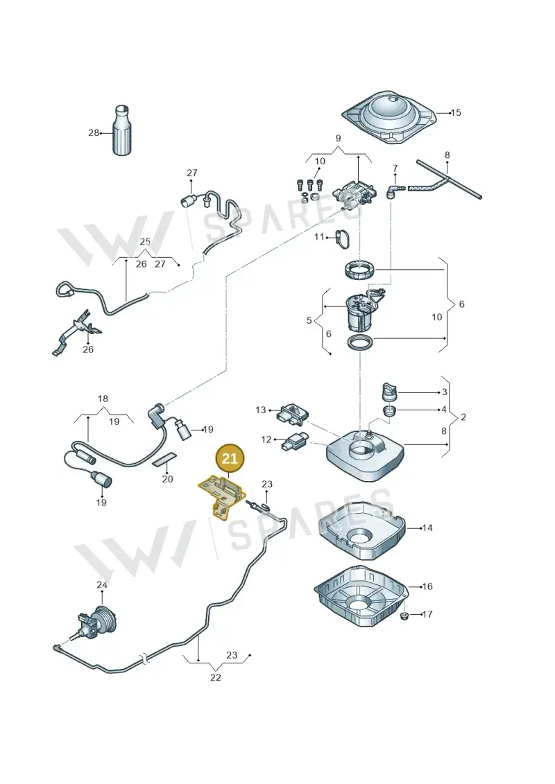 3C0971830B — Volkswagen Passat CC (2008-2012) diagram 656253690, position 21