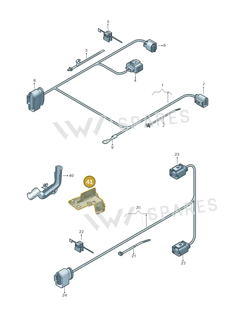 3C0971830B — Volkswagen Passat saloon (2010-2015) diagram 656972060, position 41