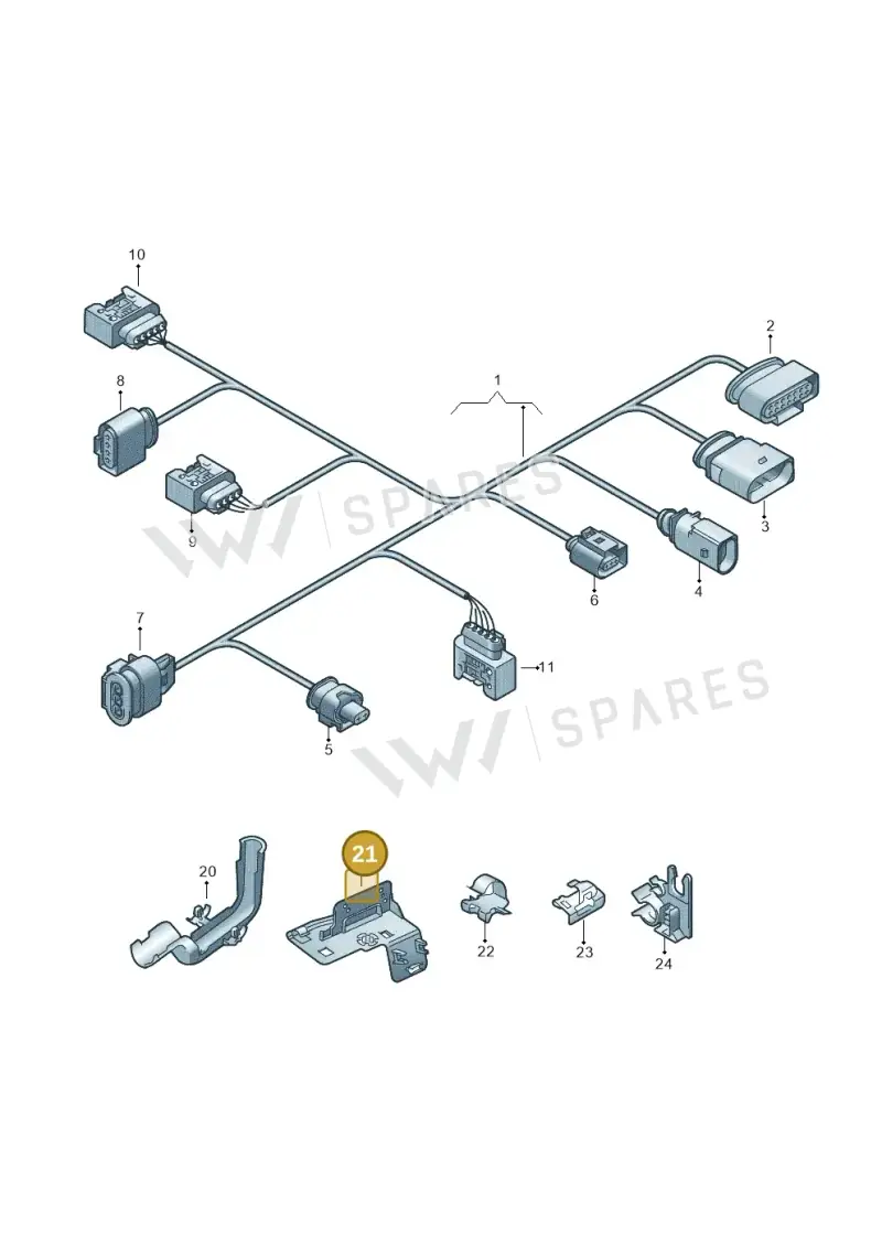 3C0971830B — Volkswagen Passat CC (2011-2016) diagram 656972080, position 21