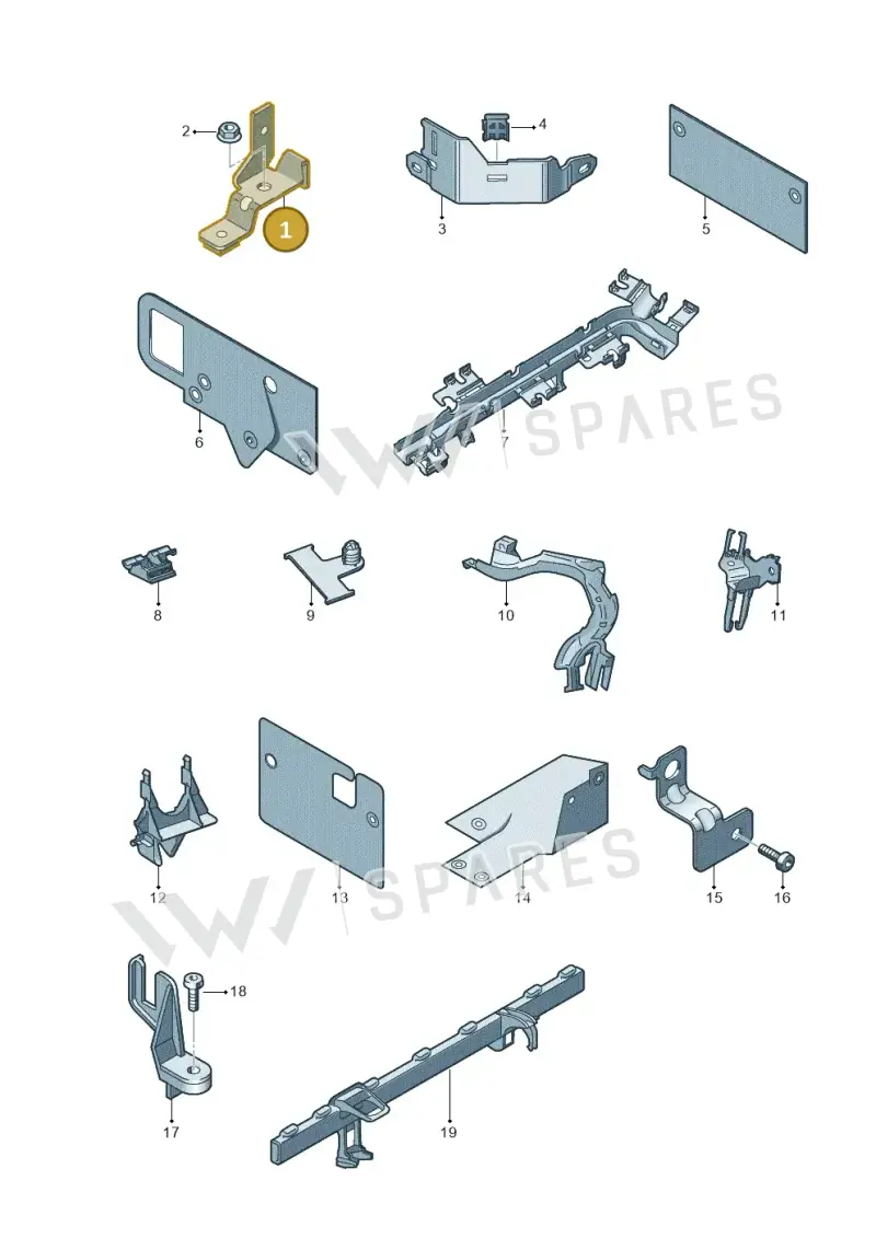 3C0971830 — Audi Q3 (2014-2019) diagram 855971000, position 1