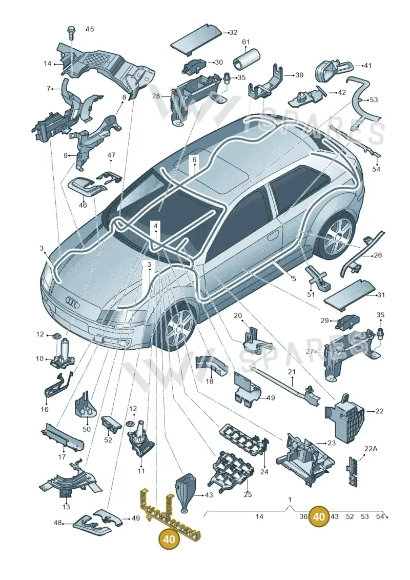 3C0971848E — SEAT Leon Stylance (2010-2012) diagram 412971800, position 40