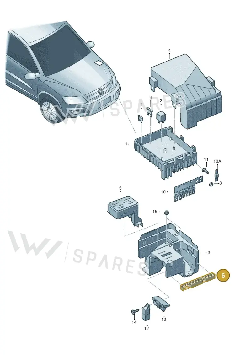 3C0971848E — Volkswagen Tiguan (2011-2018) diagram 719937200, position 6
