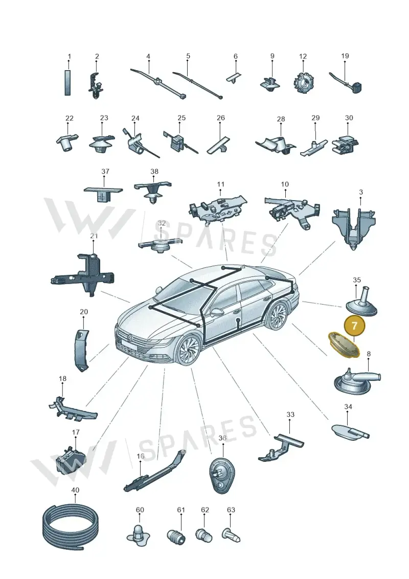 3C0971908 — Volkswagen Arteon (2017-2023) diagram 828971920, position 7