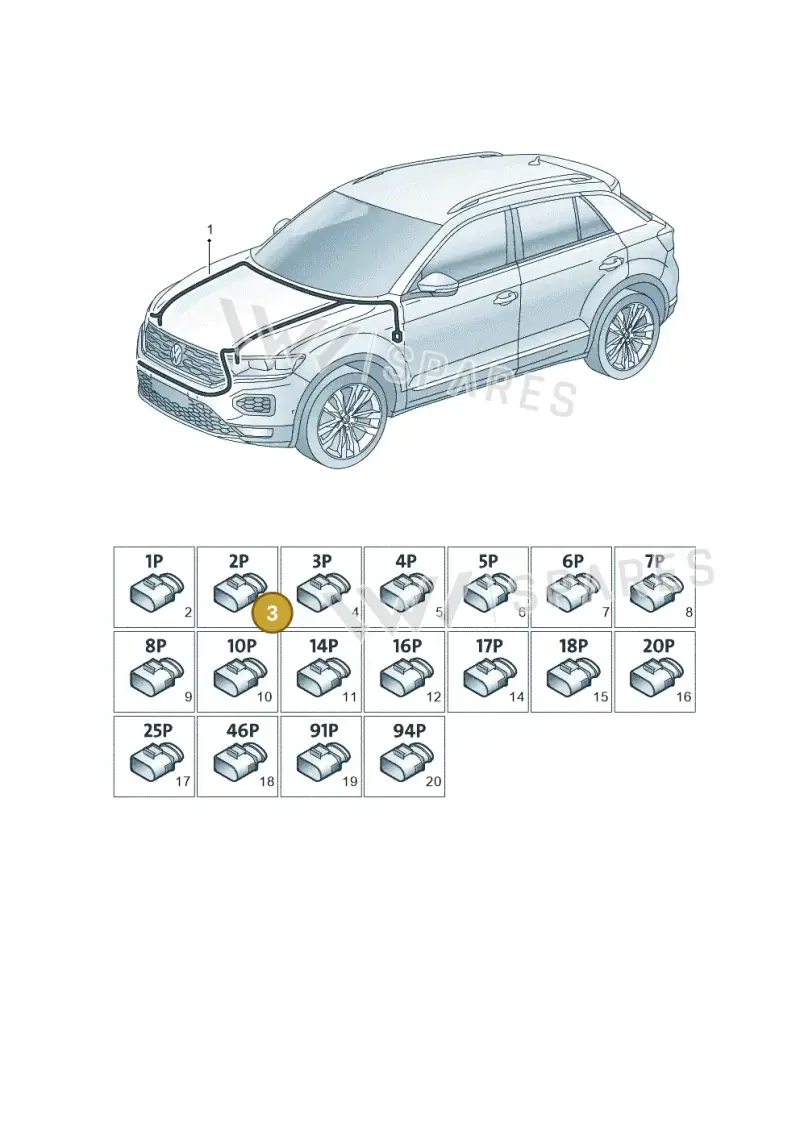 3C0971921 — SEAT Tarraco (2018-2024) diagram 813971800, position 3