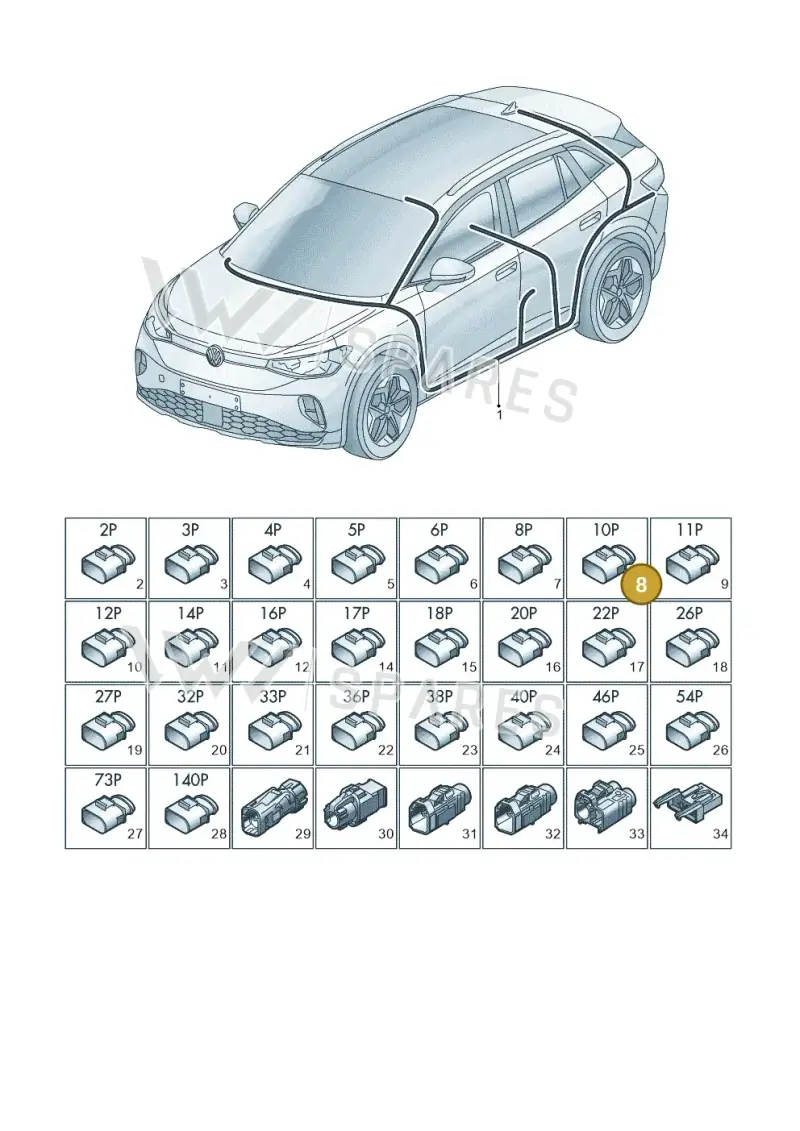 3C0972725A — Volkswagen ID.4 Pro (2020-2023) diagram 11a971090, position 8