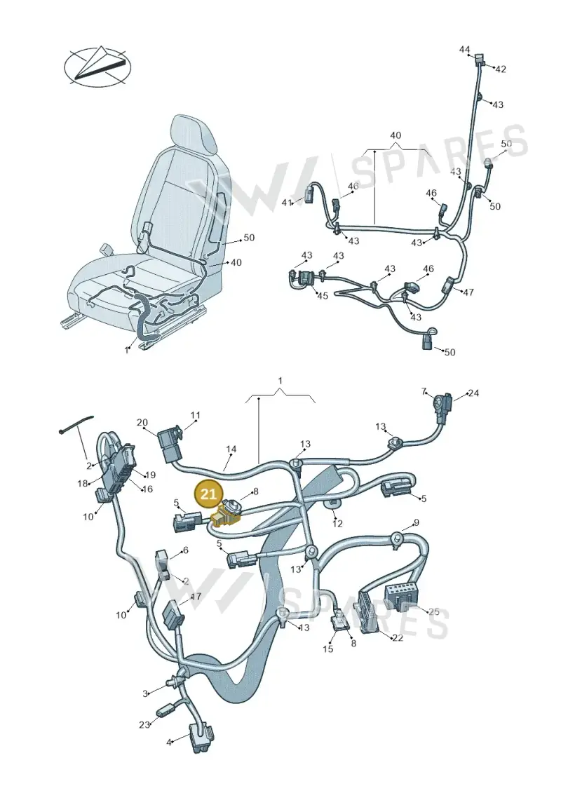 3C0972733 — Volkswagen Amarok twin cab (2016-2022) diagram 793972270, position 21