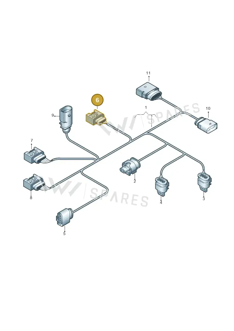 3C0973714 — Volkswagen Sharan Blue Motion (2010-2015) diagram 689971950, position 6