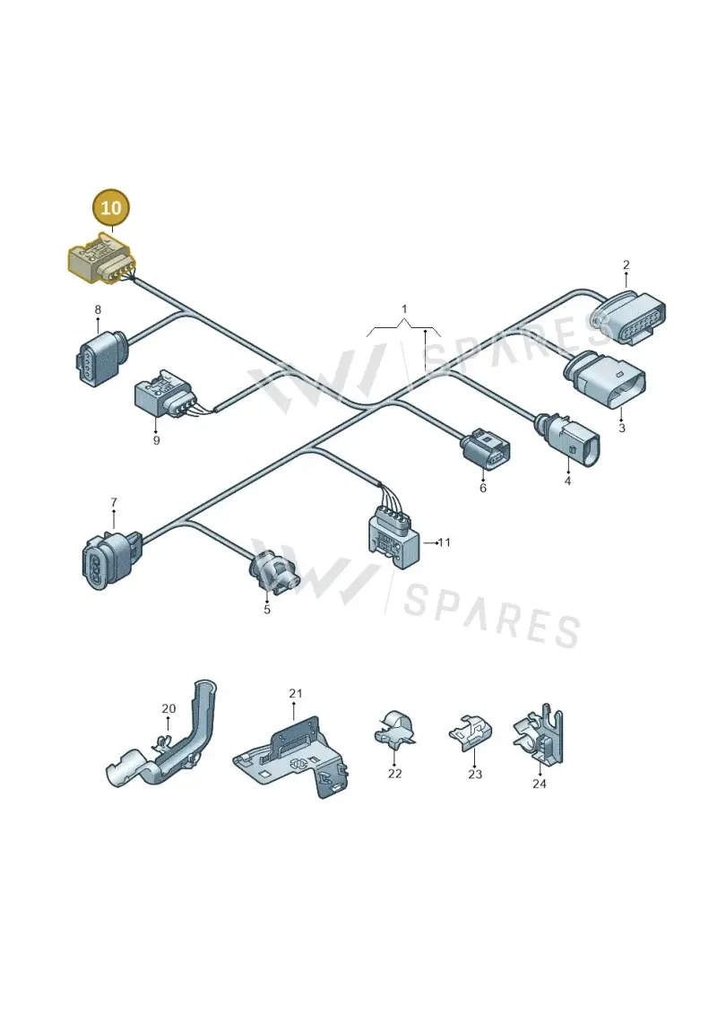 3C0973715 — Volkswagen Passat CC (2011-2016) diagram 656972080, position 10