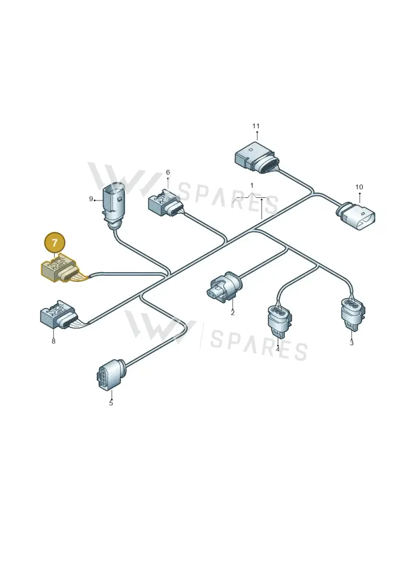3C0973715 — Volkswagen Sharan Blue Motion (2010-2015) diagram 689971950, position 7