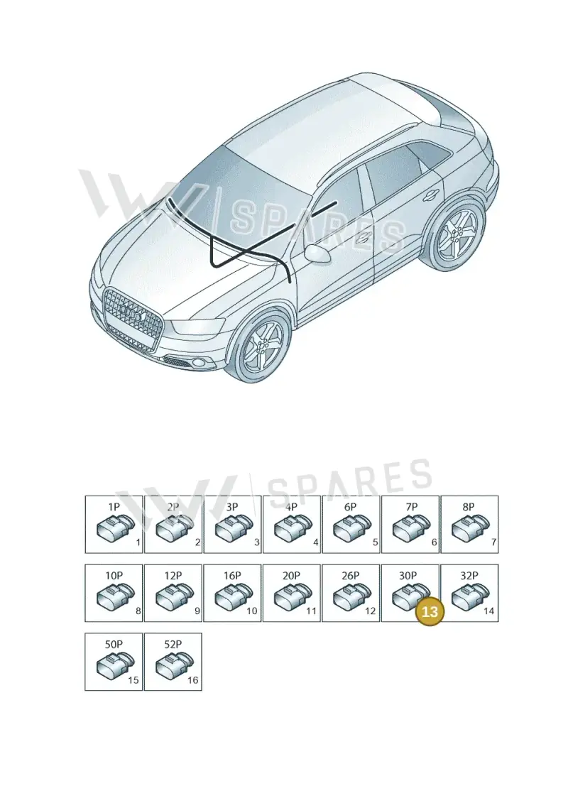 3C0973763B — Audi Q3 1.4 (2016-) diagram 728971820, position 13