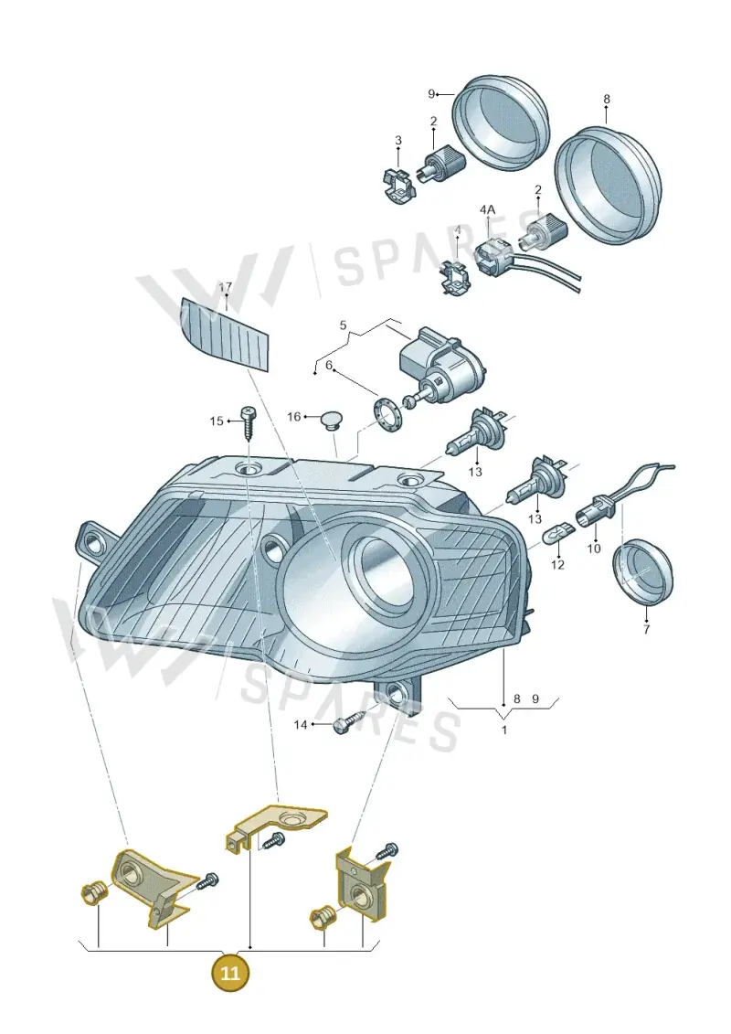 3C0998226 — Volkswagen Passat estate (2008-2011) diagram 460941000, position 11