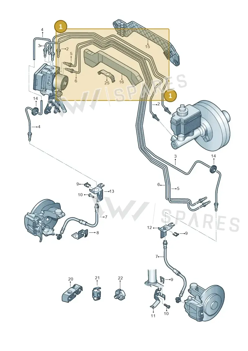 3C1614739D — Volkswagen Passat CC (2011-2016) diagram 694611200, position 1