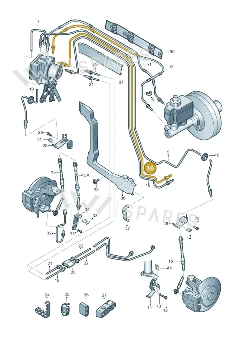3C1614742D — Volkswagen Passat estate (2008-2011) diagram 412611200, position 16