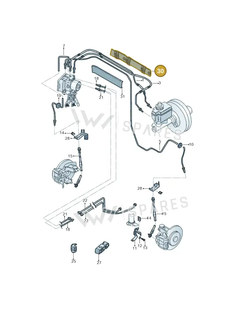 3C2611716 — Volkswagen Beetle (2016-2019) diagram 789611021, position 30