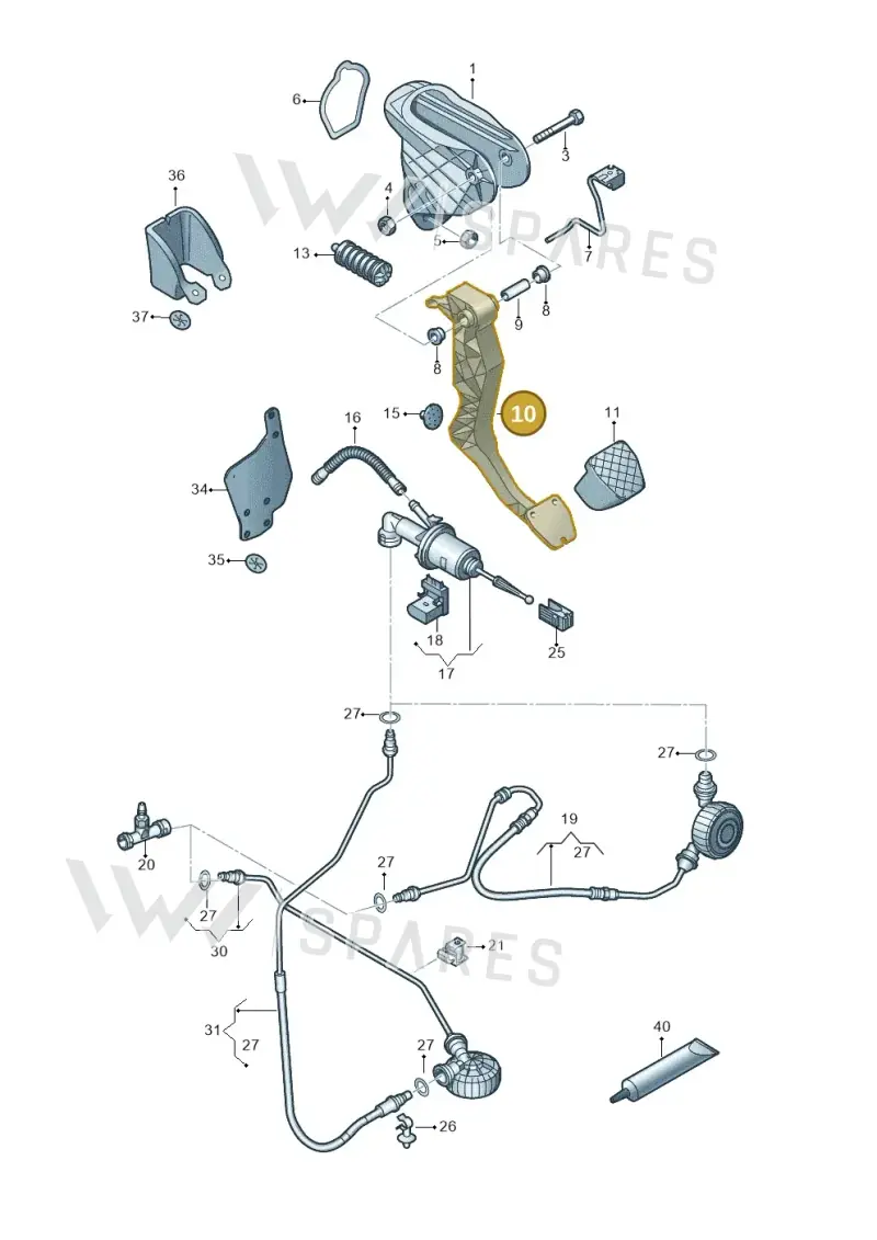 3C2721318A — Volkswagen Sharan BlueMotion (2015-2022) diagram 863721250, position 10