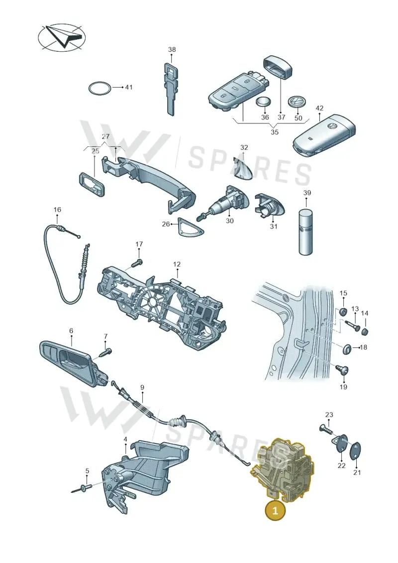 3C2837015A — Volkswagen Passat saloon (2010-2015) diagram 460837000, position 1