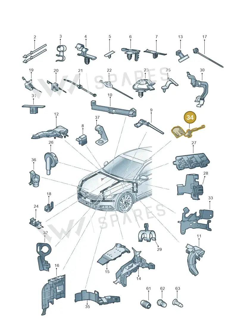3C2971303 — Volkswagen Arteon (2017-2025) diagram 828971820, position 34