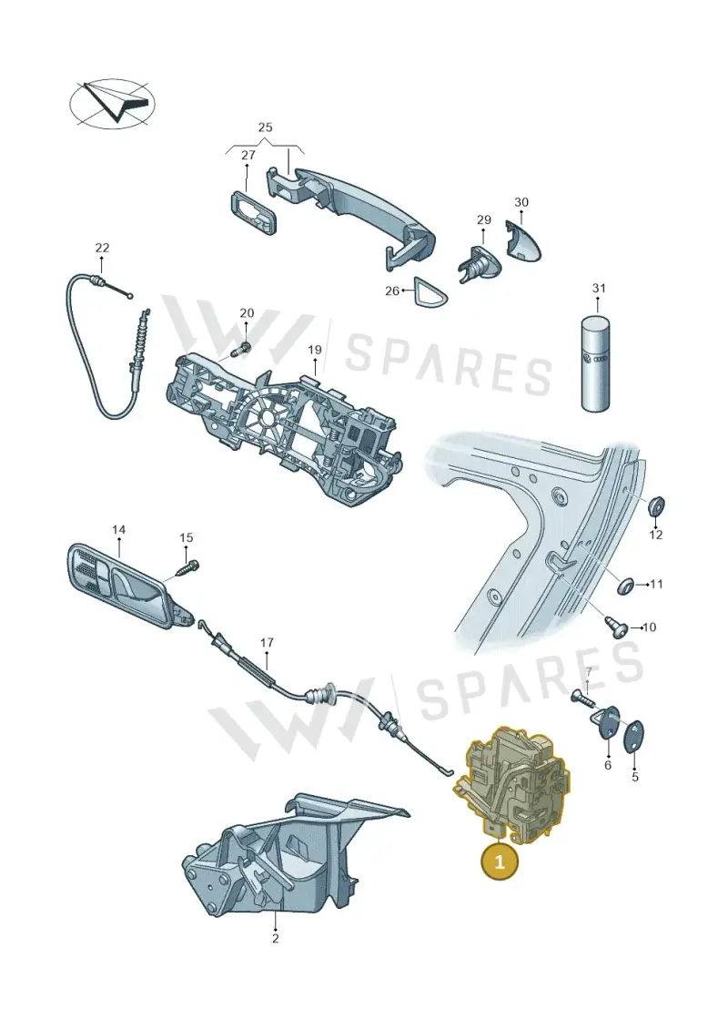 3C4839015B — Volkswagen Passat saloon (2010-2015) diagram 460839000, position 1