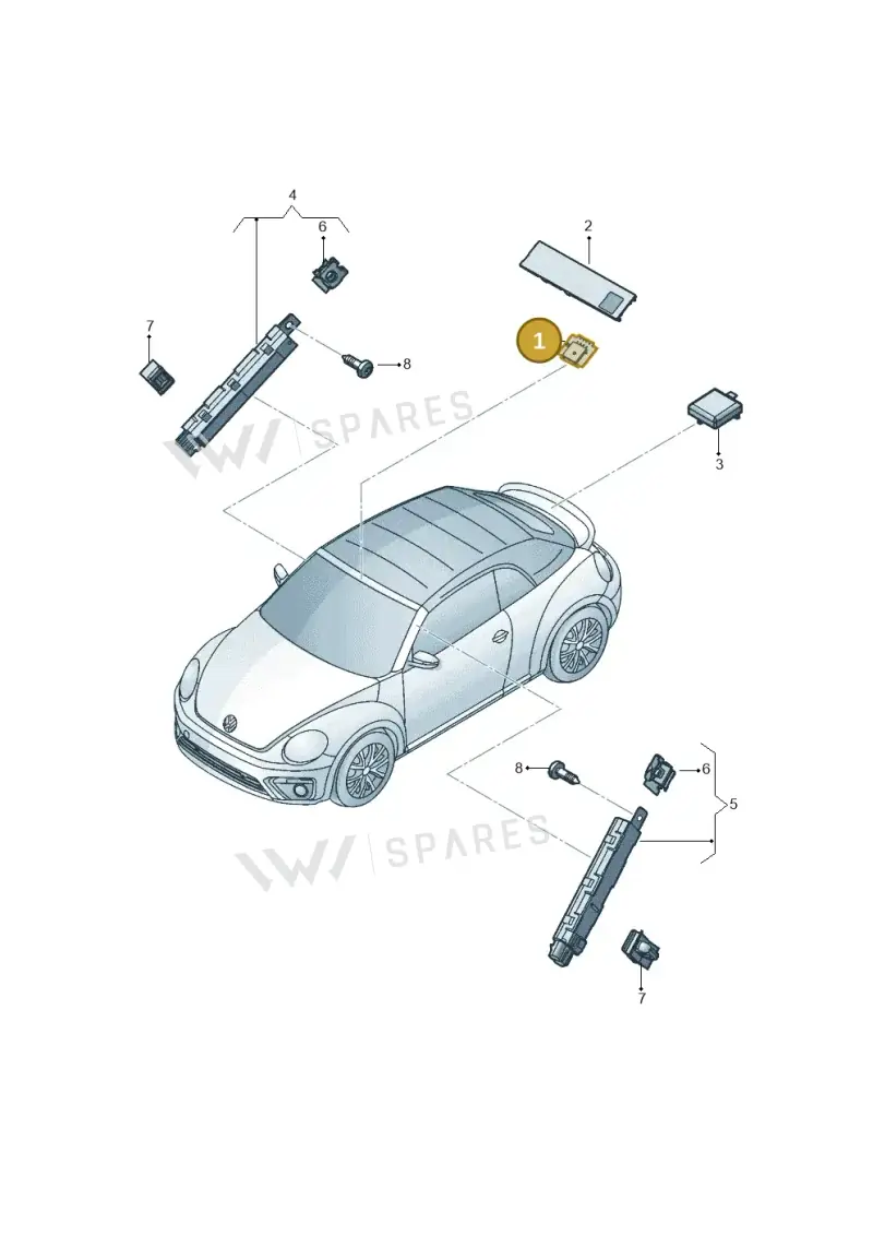 3C5035534F — Volkswagen New beetle cabriolet (2016-2019) diagram 802035100, position 1
